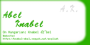 abel knabel business card